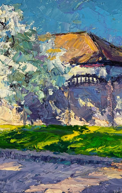 Spring Streets of the Village by Boris Serdyuk