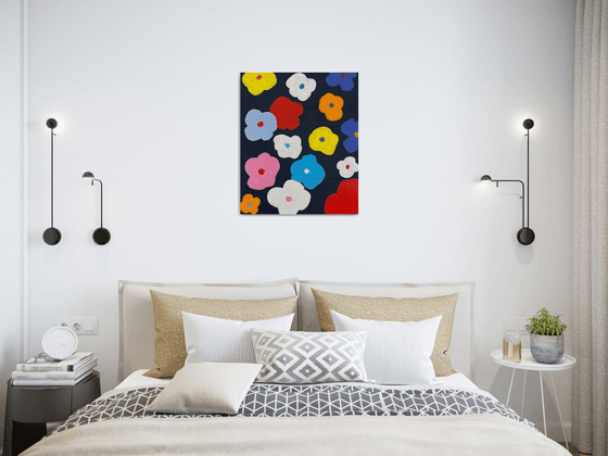 Flowers on a dark background