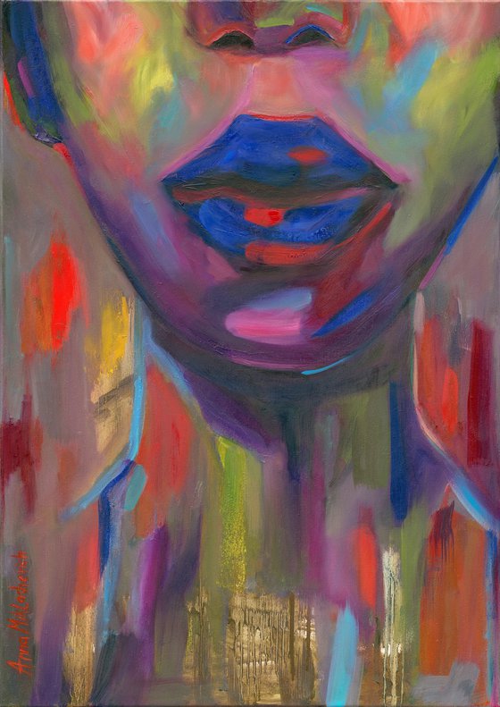 Black Woman Blue Lips — Cleopatra