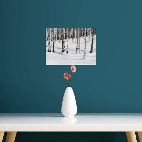 Winter Birch Grove #2