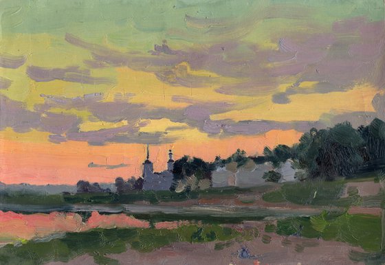 Sunset in Veliky Ustyug