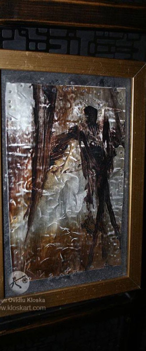 ovidiu kloska master of oniric light superbe perenity inspiration tehnique on metal angel by Kloska Ovidiu