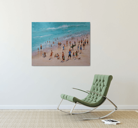 Summertime beach 40x28 in