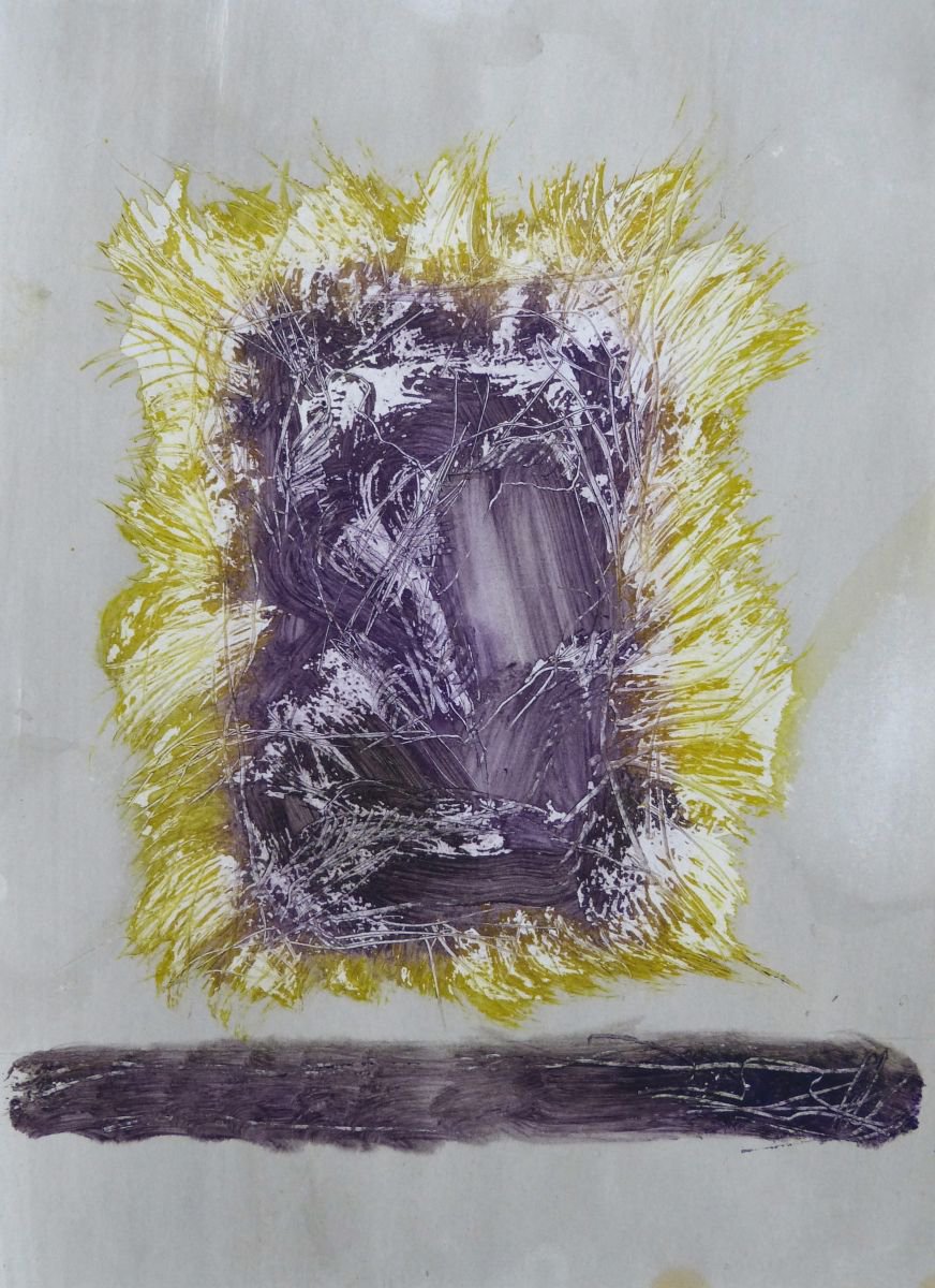 Amethyste, acrylic on paper, 29x41 cm by Frederic Belaubre