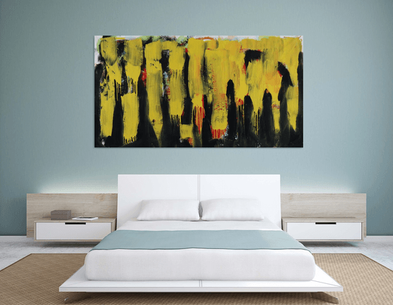 WILD "YELLOW/BLACK"  110x205cm