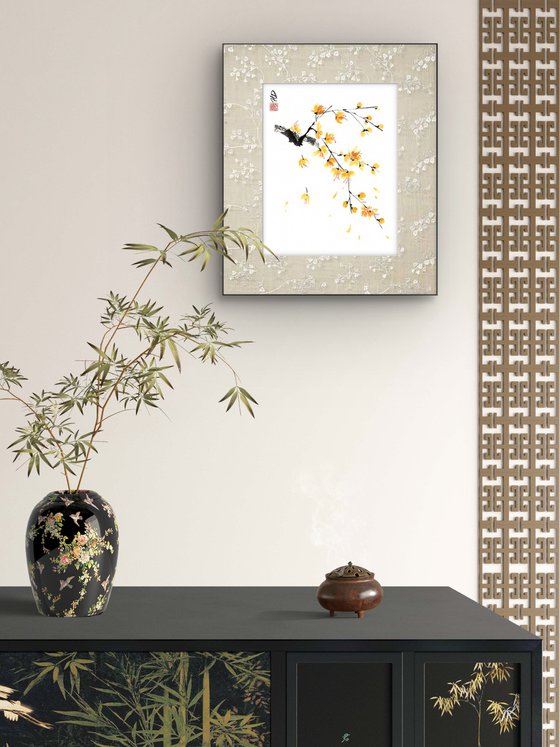 Golden Petals in the Wind