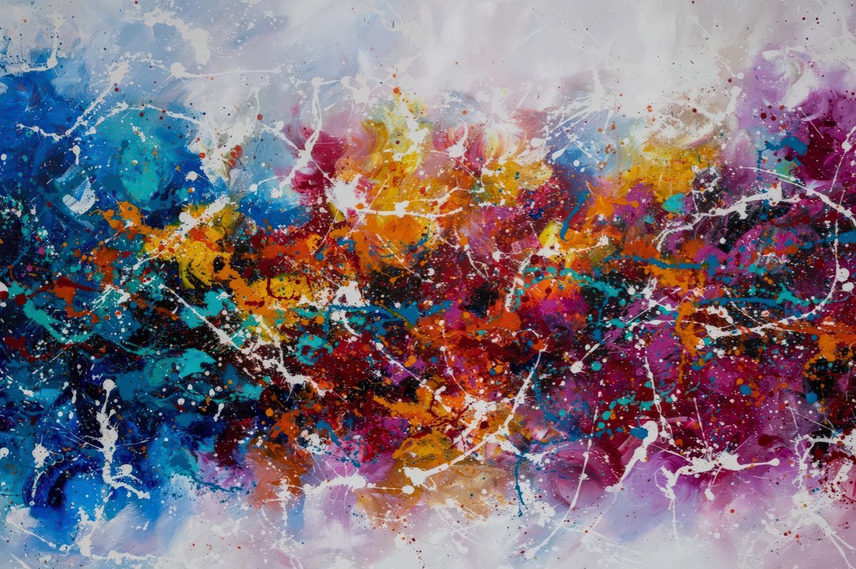 Abstract Acrylic Painting By Art By Catalin, 71 X 47, Love And Desire 207, Original Artwork