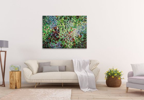 Les paroles s'envolent - Original large acrylic abstract painting - Ready to hang