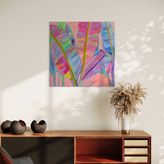 'Rainbow Banana Leaves II'