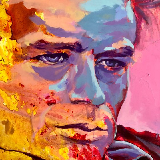 James Dean Portrait Acrylic on canvas 100x100cm