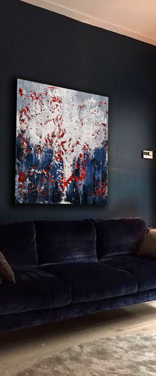 100x100cm. / Abstract painting / Abstract 1167 by Alex Senchenko