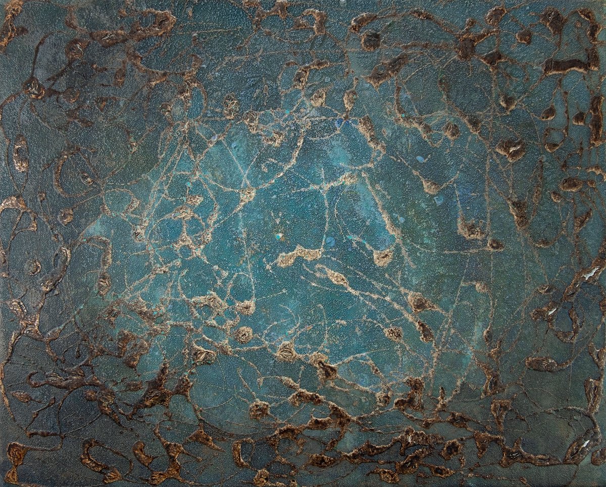 Abstract Painting By Anastasia Woron, 16 X 12, Veins Of The Unknown., Original Artwork