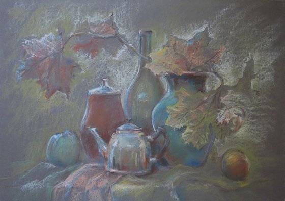 Still life with maple leaves by Airinlea