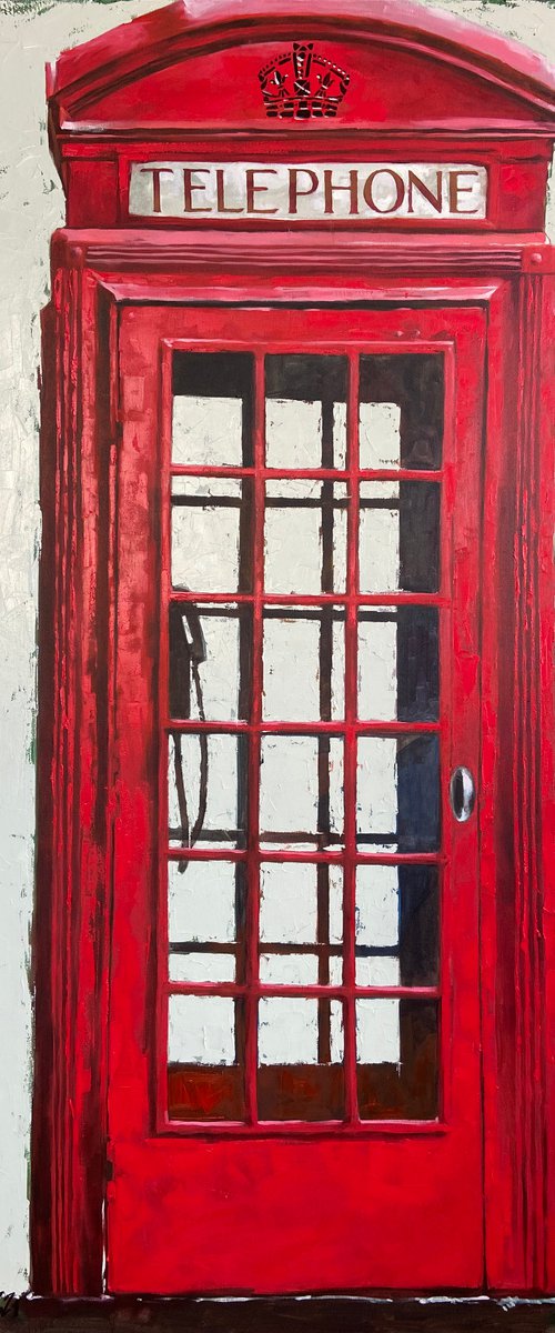 Red phone booth. by Igor Shulman