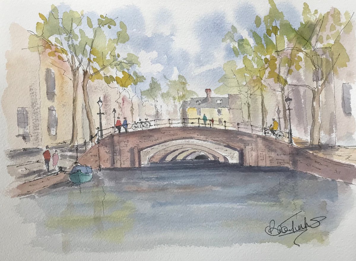 Amsterdam 5. The Canal with Seven Bridges. by Brian Tucker