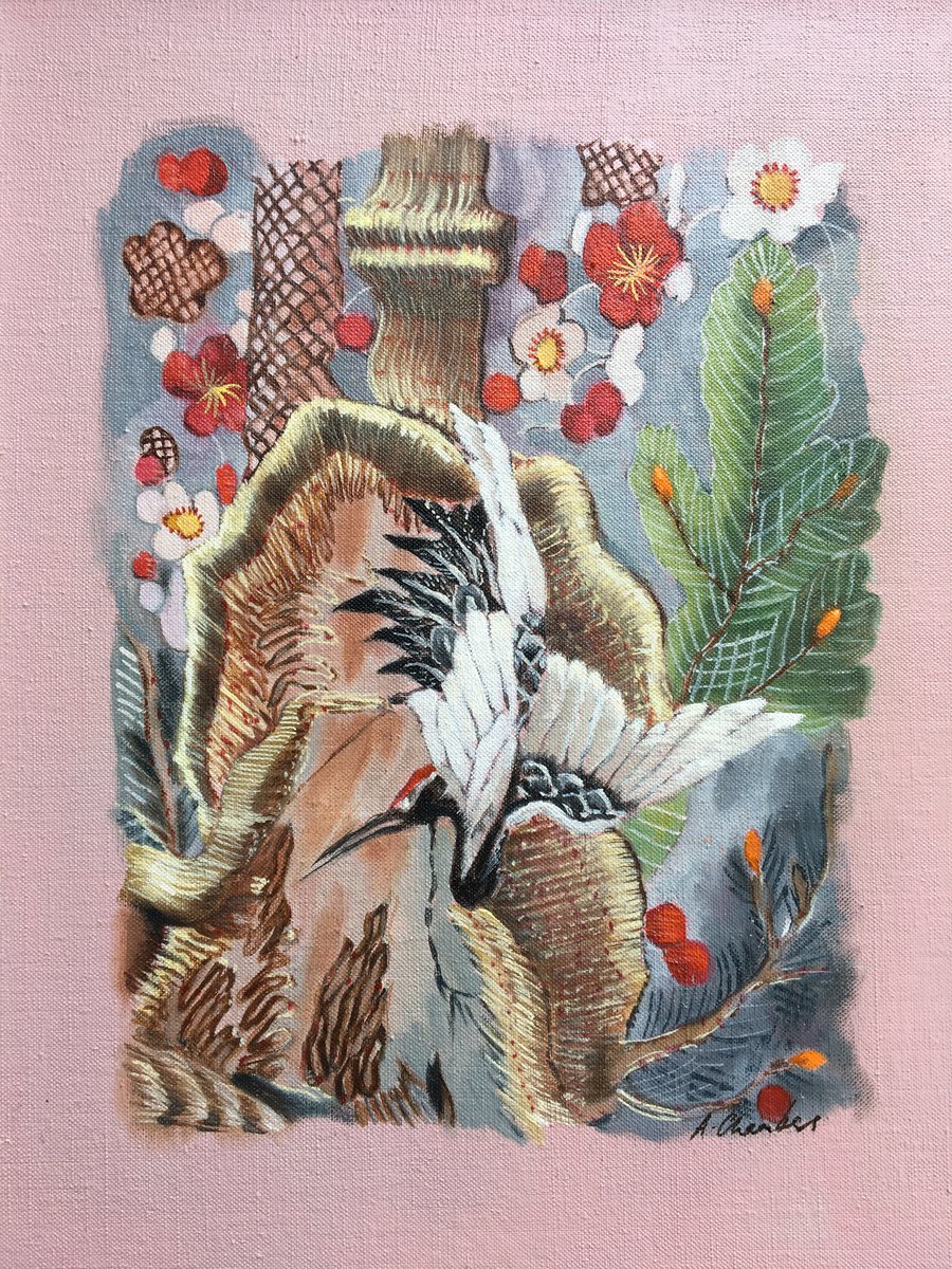 Oil Painting , Kimono: Study (1) By Alison Chambers, 13 X 17, Artwork For Sale On Artfinder