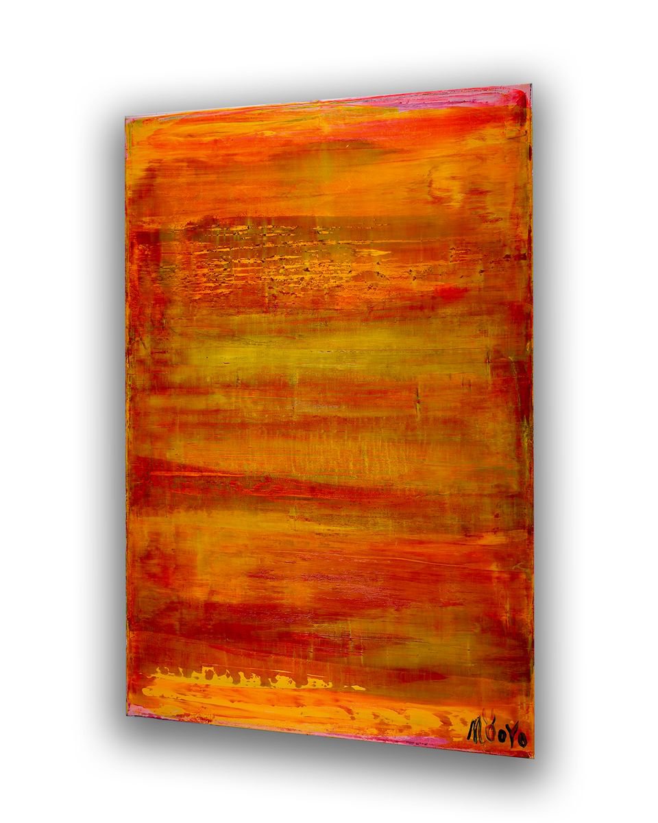 Abstract Acrylic Painting By Nestor Toro, 16 X 20", Sunset, Sunrise, Original Artwork
