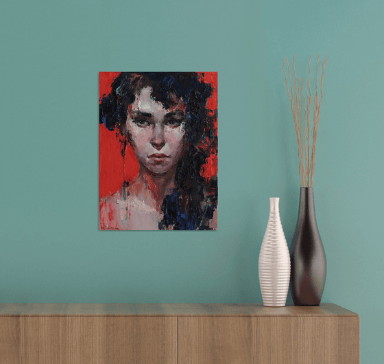 Her Gaze – Abstract Portrait