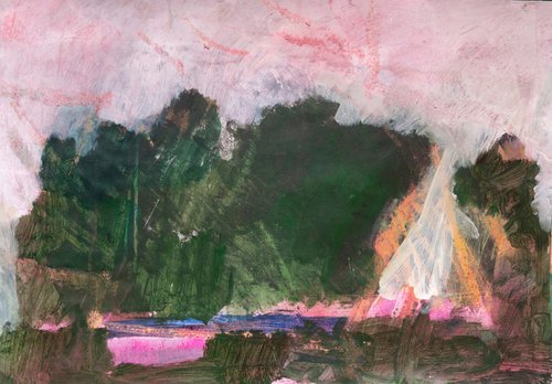 Pink Pond by Elizabeth Anne Fox