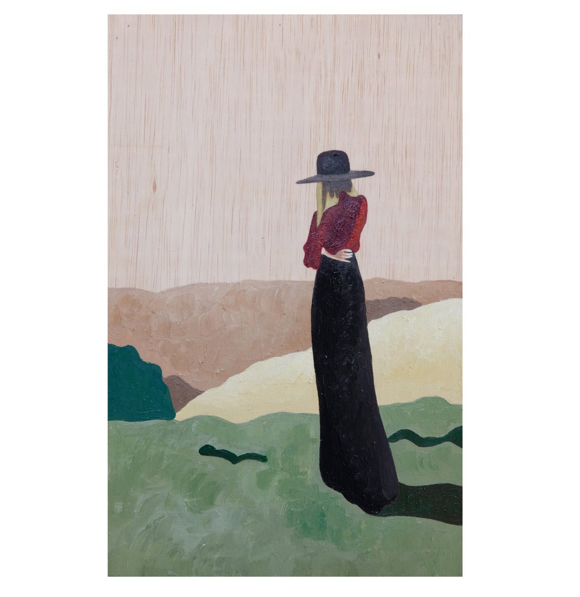 Expressive Landscape Acrylic Painting By Young Park, 8 X 13", Fragments Of Time, Original Artwork