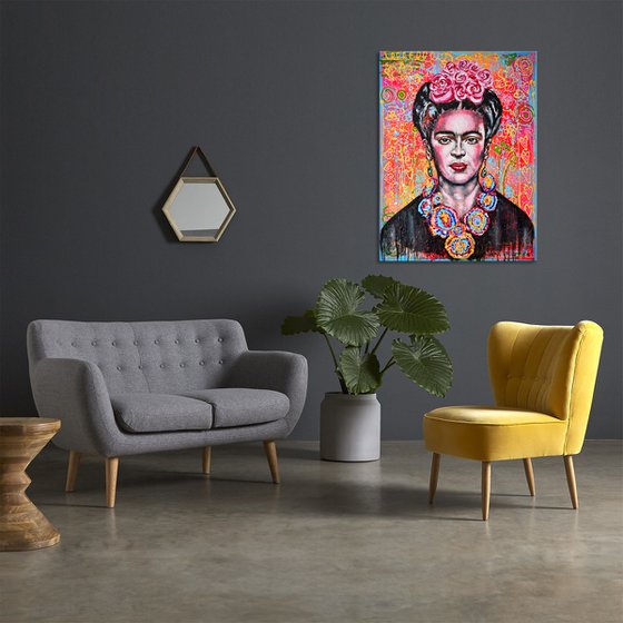 Frida Kahlo- Pop art portrait
