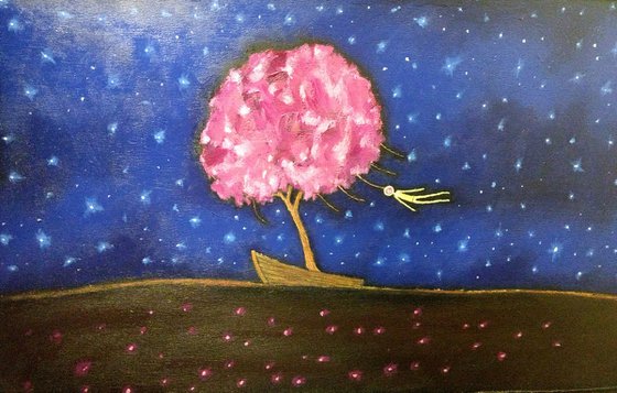 The Wishing Tree. original painting.