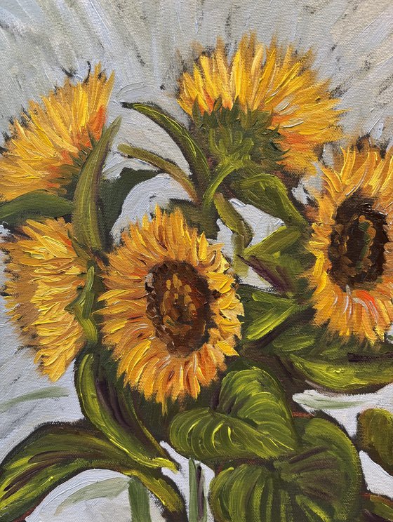 Vibrant Yellow Sunflowers