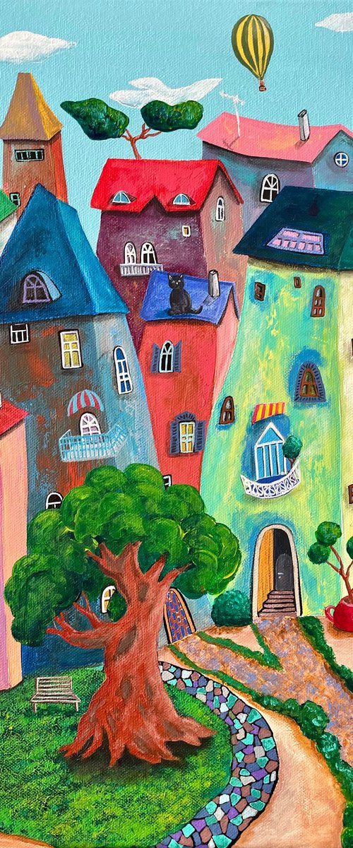 Cozy village by the sea by Ashot Petrosyan