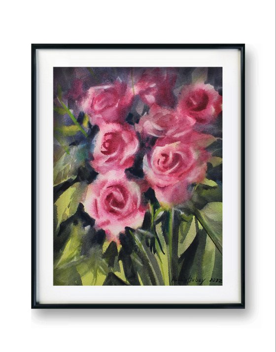 Roses. Original artwork .