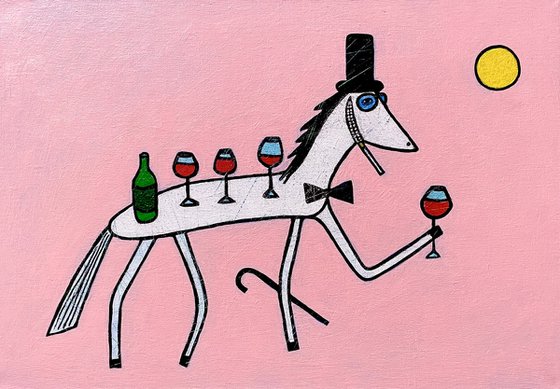 Wine buffet horse