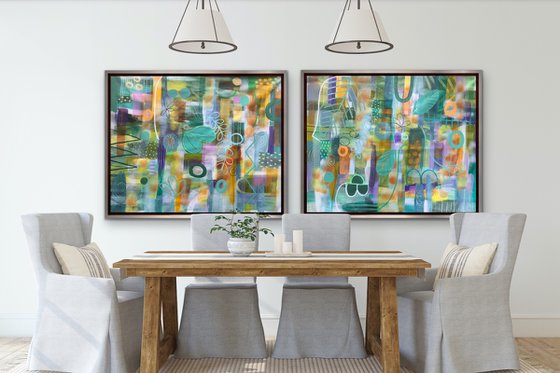 Go With the Flow (Diptych)