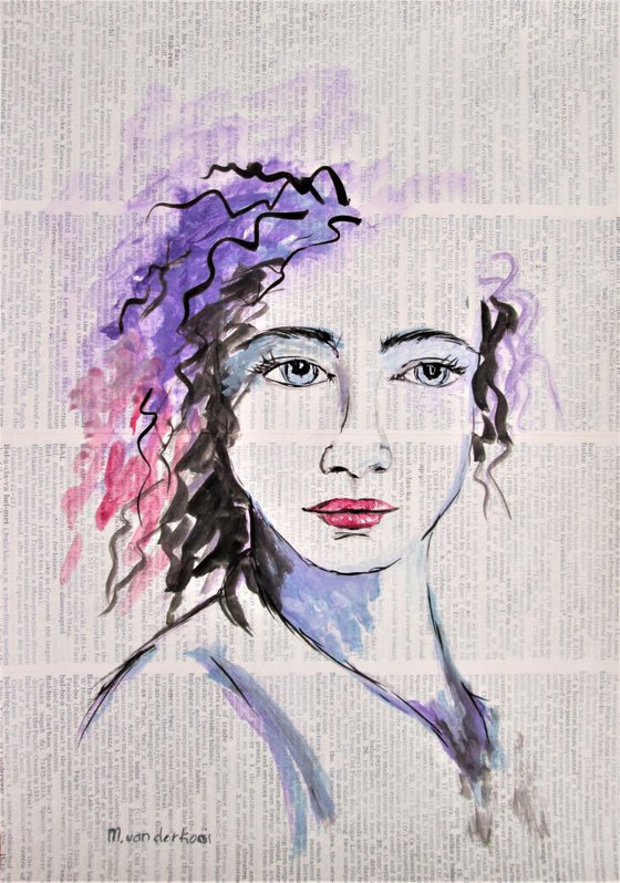 Portrait in Purple of a Woman