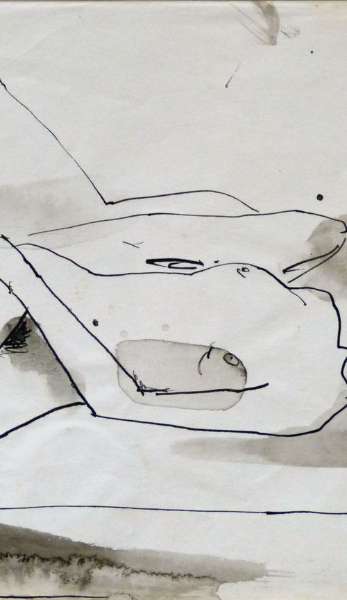 Sleeping Nude 4, 21x15 cm by Frederic Belaubre