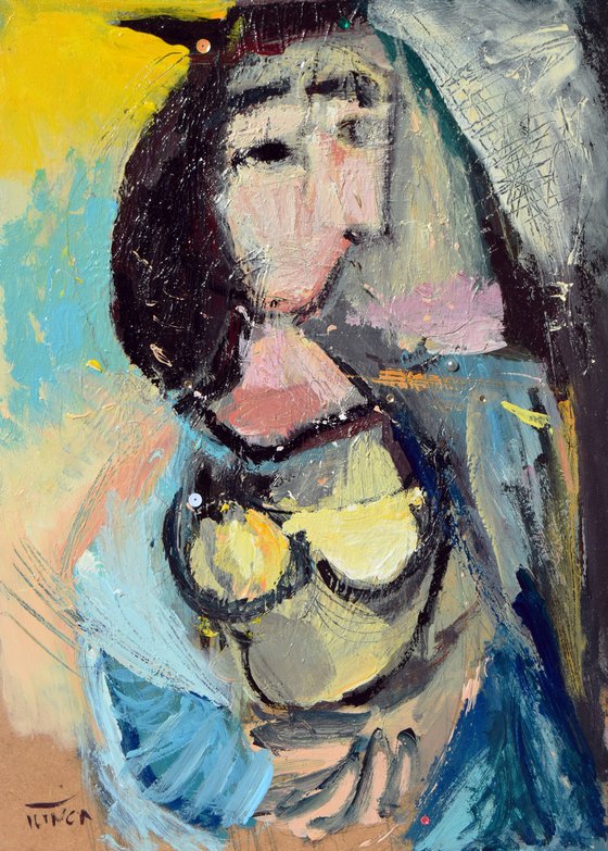 Woman sitting ( "Femme dans un fauteuil", inspired by Picasso )
