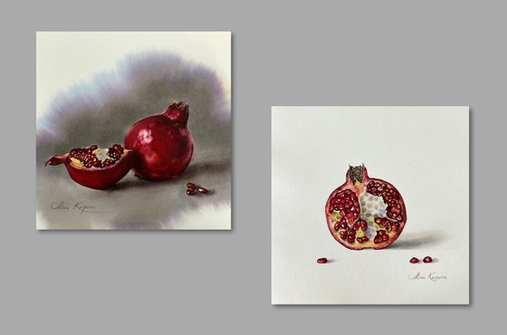 Pomegranate diptych