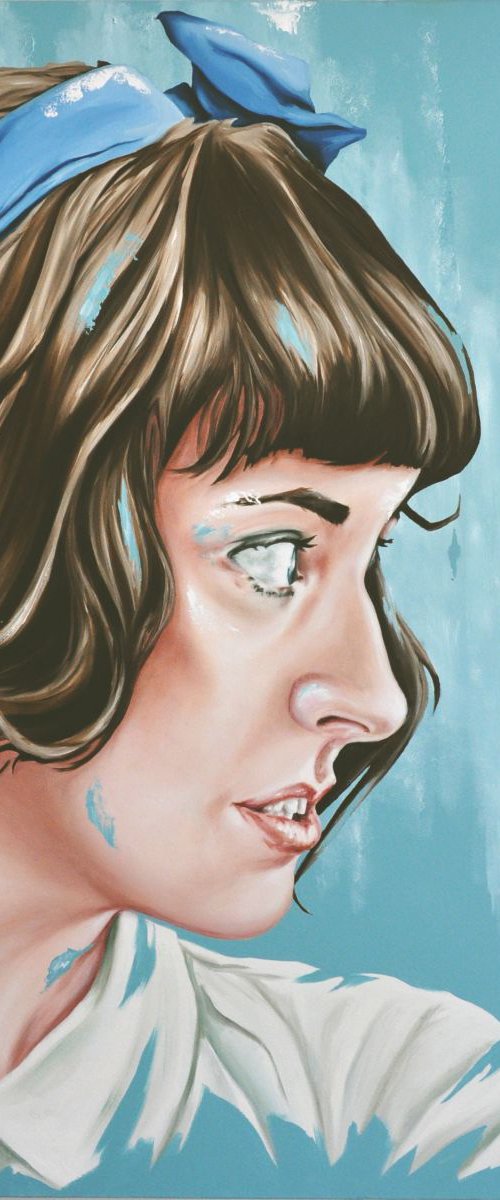 The Girl With The Blue Ribbon by MULLO ART