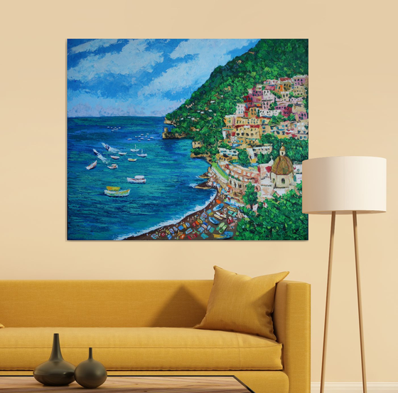 Positano. Italy / ORIGINAL OIL PAINTING