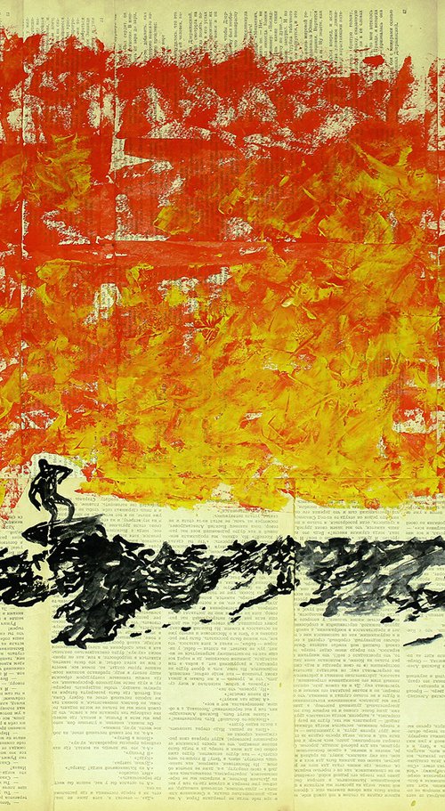 Surfing at sunset. by Marat Cherny