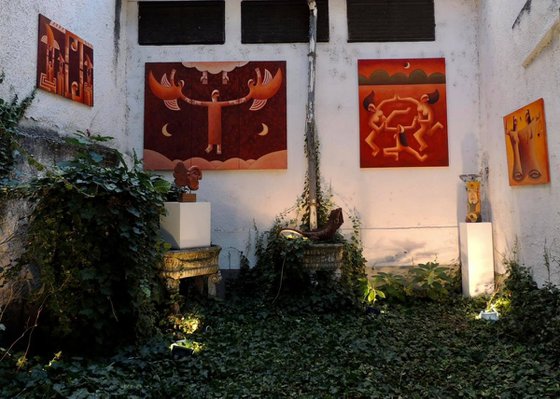Return to home -  triptych