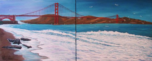 Golden Gate Bridge in San Francisco Bay by William F. Adams