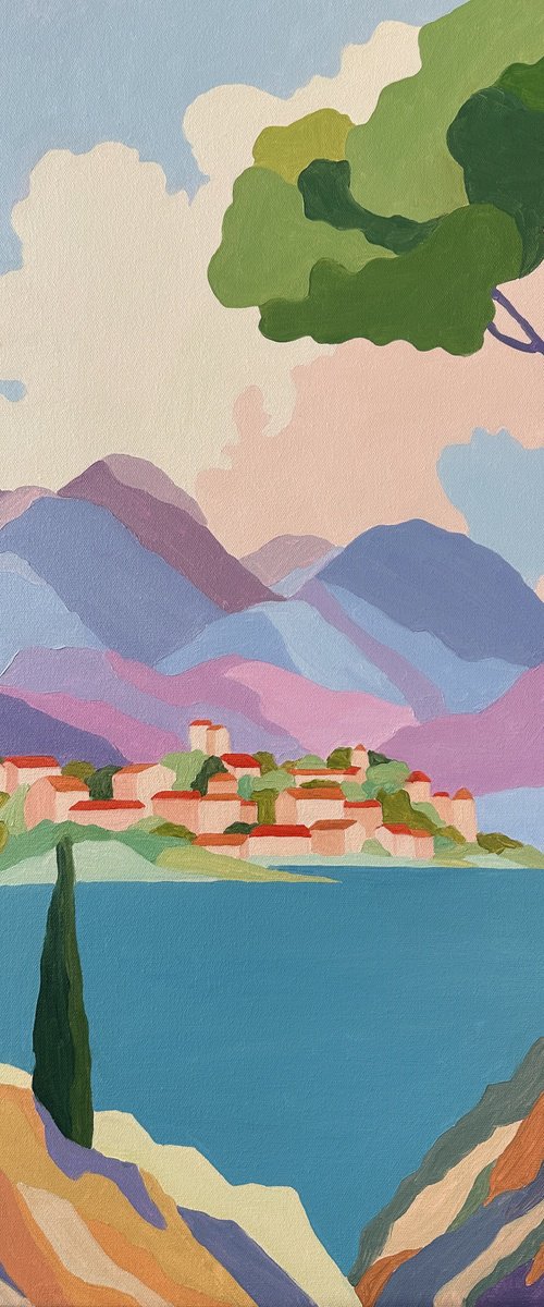 Pink and Violet Seascape by Irina Anis