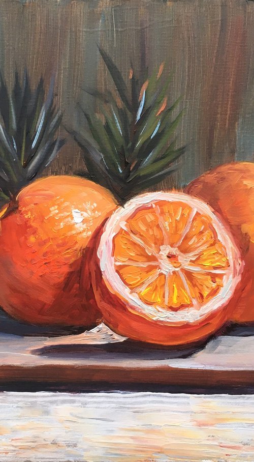 Composition with oranges by Elena Sokolova