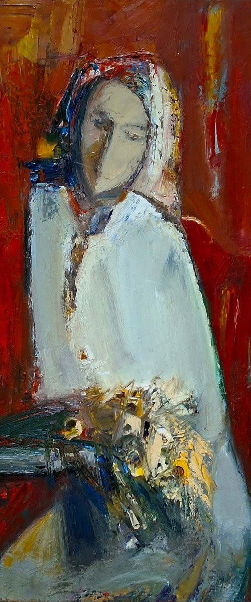 Lady in White Dress by Matevos Sargsyan