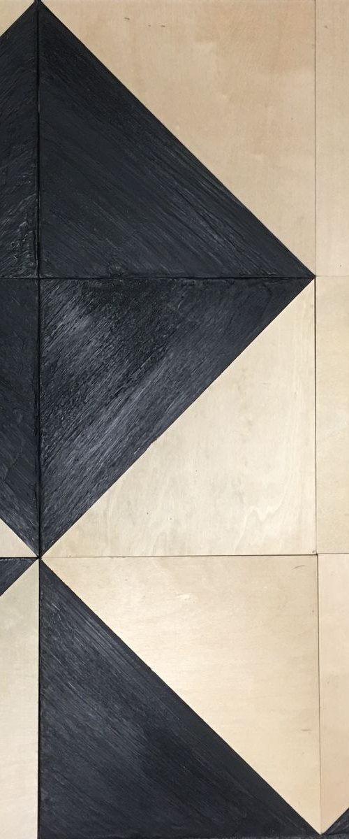 Black Star, nine panel encaustic painting 30”square by Domenica Brockman