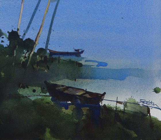 Tall greens, deep blues