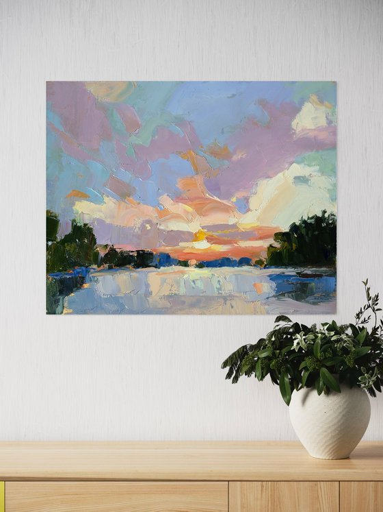 Marshmallow Sky Painting