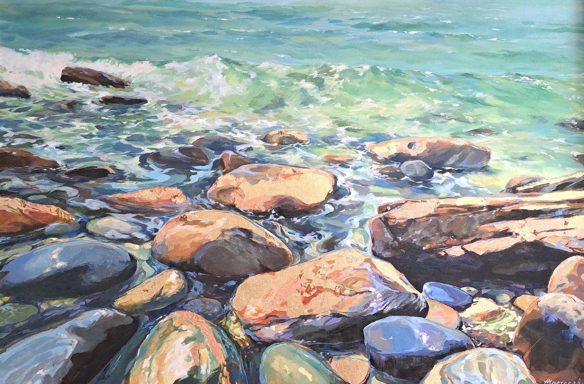 Impressionistic Painting , Maritime Gold By Alexander Koltakov, 36 X 24, Artwork For Sale On Artfinder