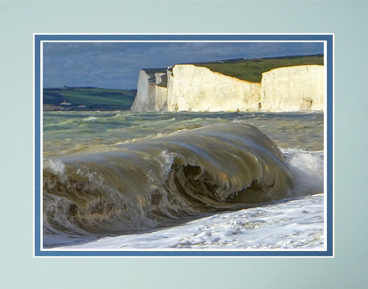 Photorealistic Landscape Photograph By Robin Clarke, 14 X 11", Sussex Seven Sisters Three, Original Artwork