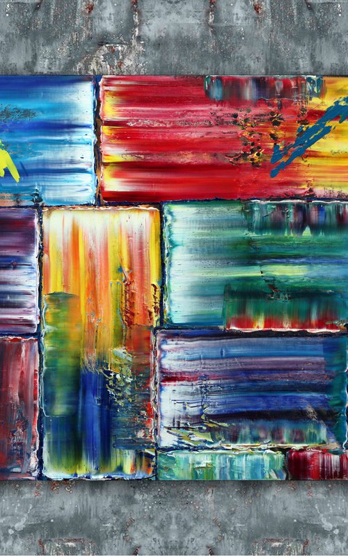 "Revolution" - Original PMS Abstract Oil Painting On Canvas - 36" x 24" by Preston M. Smith (PMS)