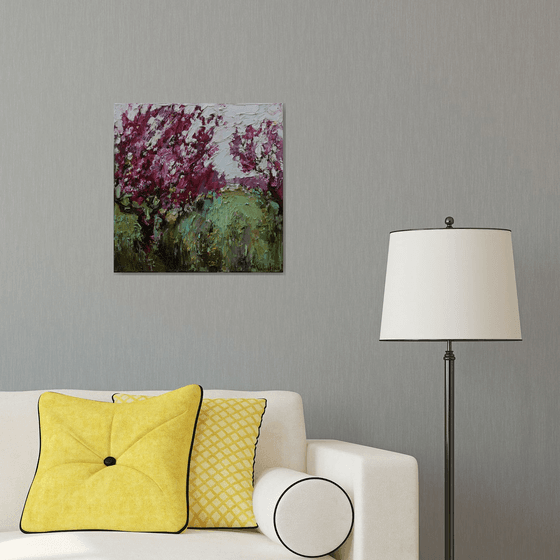 Flowering peach garden